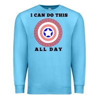 Ocean Blue i can do this all day graphic mens & womens t shirt Premium Sweatshirt - linhVisuals