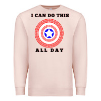 Pale Pink i can do this all day graphic mens & womens t shirt Premium Sweatshirt - linhVisuals