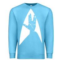 Ocean Blue live long and prosper Premium Sweatshirt - linhVisuals