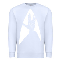 White live long and prosper Premium Sweatshirt - linhVisuals