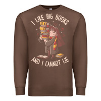 Chestnut i like big books Premium Sweatshirt - linhVisuals