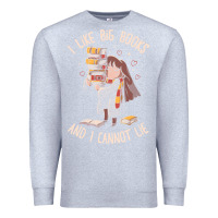 Heather Grey i like big books Premium Sweatshirt - linhVisuals