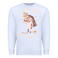 White i like big books Premium Sweatshirt - linhVisuals