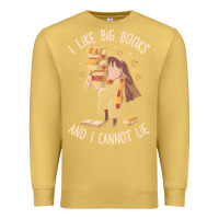 Antique Gold i like big books Premium Sweatshirt - linhVisuals