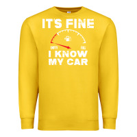 Lemon Empty gas gauge it’s fine i know my car low fuel joke Premium Sweatshirt - linhVisuals