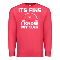 Cardinal Empty gas gauge it’s fine i know my car low fuel joke Premium Sweatshirt - linhVisuals