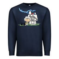 Navy back to the peanuts Premium Sweatshirt - linhVisuals