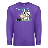 Purple back to the peanuts Premium Sweatshirt - linhVisuals