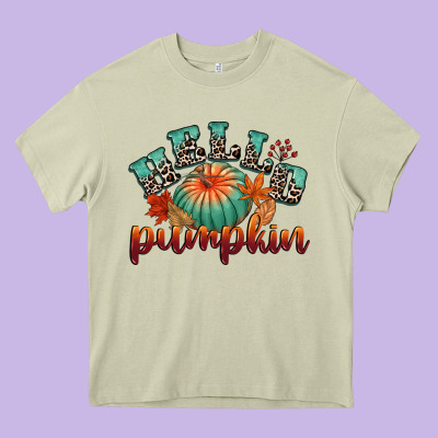 Hello Pumpkin Heavy Core Tee Designed By Cowgirlartshop