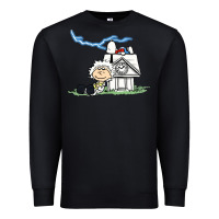 Black back to the peanuts Premium Sweatshirt - linhVisuals