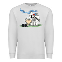 Dove Grey back to the peanuts Premium Sweatshirt - linhVisuals