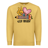 Antique Gold peace love 4th grade Premium Sweatshirt - JahusDesignShop