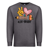 Charcoal Heather peace love 4th grade Premium Sweatshirt - JahusDesignShop