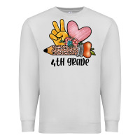 Dove Grey peace love 4th grade Premium Sweatshirt - JahusDesignShop
