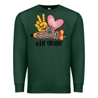 Sports Green peace love 4th grade Premium Sweatshirt - JahusDesignShop