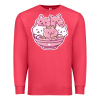 Cardinal kawaii cat ramen   cute gift Premium Sweatshirt - linhVisuals