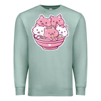 Seafoam kawaii cat ramen   cute gift Premium Sweatshirt - linhVisuals