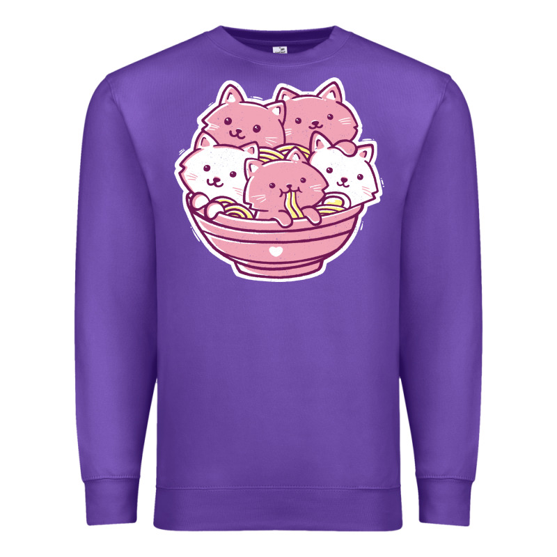 Kawaii Cat Ramen   Cute Gift Premium Sweatshirt by linhVisuals | Teevron