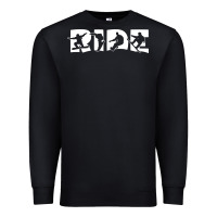 Black ride snowboard snowboarding Premium Sweatshirt - linhVisuals
