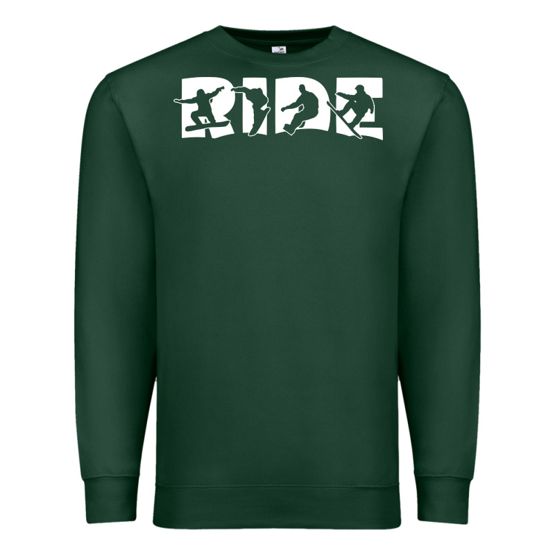 Ride Snowboard Snowboarding Premium Sweatshirt by linhVisuals | Teevron