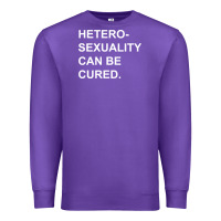 Purple newheterosexuality can be cured Premium Sweatshirt - linhVisuals