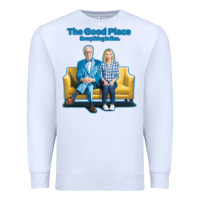 White the good place Premium Sweatshirt - linhVisuals