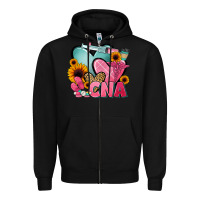 Black cna nurse Zipper Hoodie - JahusDesignShop