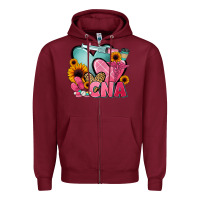 Burgundy cna nurse Zipper Hoodie - JahusDesignShop