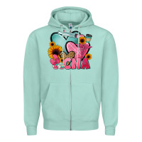 Seafoam cna nurse Zipper Hoodie - JahusDesignShop