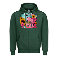 Sports Green cna nurse Zipper Hoodie - JahusDesignShop