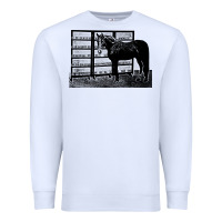 White beautiful jim key  performing horse Premium Sweatshirt - linhVisuals