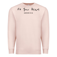 Pale Pink Fix your heart america Premium Sweatshirt - linhVisuals