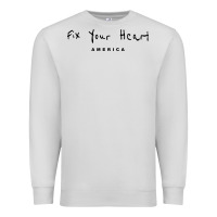 Dove Grey Fix your heart america Premium Sweatshirt - linhVisuals