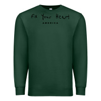 Sports Green Fix your heart america Premium Sweatshirt - linhVisuals