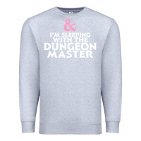 Heather Grey I'm sleeping with the dungeon master Premium Sweatshirt - linhVisuals