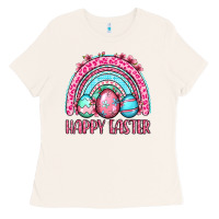 Bone Happy Easter eggs rainbow Ladies Tee - OliviaCreatesArt