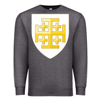 Charcoal Heather arms of the kingdom of jerusalem Premium Sweatshirt - linhVisuals