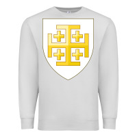 Dove Grey arms of the kingdom of jerusalem Premium Sweatshirt - linhVisuals