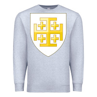 Heather Grey arms of the kingdom of jerusalem Premium Sweatshirt - linhVisuals