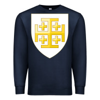 Navy arms of the kingdom of jerusalem Premium Sweatshirt - linhVisuals