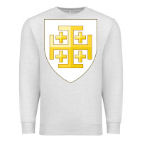 Oatmeal Heather arms of the kingdom of jerusalem Premium Sweatshirt - linhVisuals