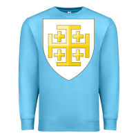 Ocean Blue arms of the kingdom of jerusalem Premium Sweatshirt - linhVisuals