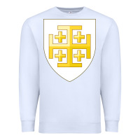 White arms of the kingdom of jerusalem Premium Sweatshirt - linhVisuals