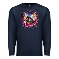 Navy kimetsu no yaibathe hinokami chronicles Premium Sweatshirt - linhVisuals