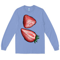 Colony Blue strawberries 1 Long Sleeve Tee - BundleAndBundleShop