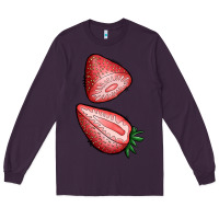 Plum strawberries 1 Long Sleeve Tee - BundleAndBundleShop