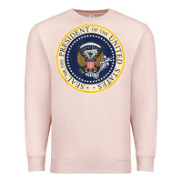Pale Pink fake presidential seal Premium Sweatshirt - linhVisuals