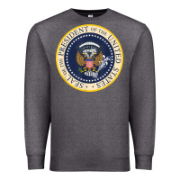 Charcoal Heather fake presidential seal Premium Sweatshirt - linhVisuals