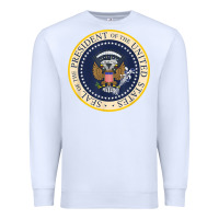 White fake presidential seal Premium Sweatshirt - linhVisuals