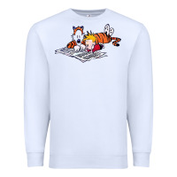 White calvin Premium Sweatshirt - linhVisuals